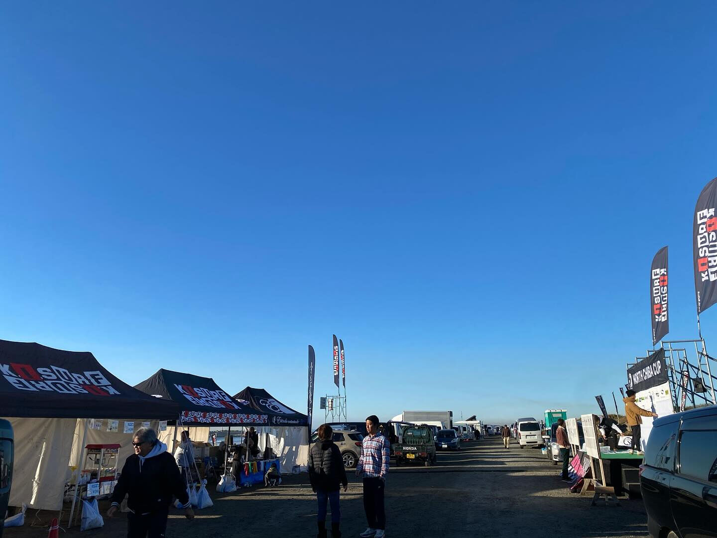 サーフィン会場！お天気に恵まれて良かったです😆